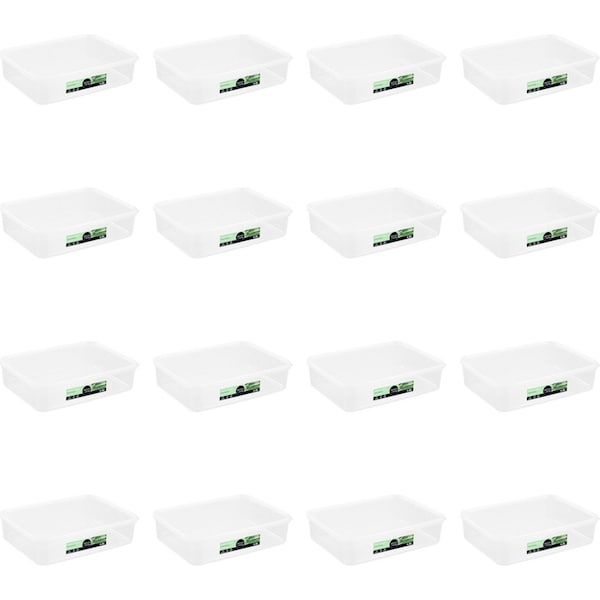 16x Lemon & Lime 4.8L Rectangle Simple Fresh Food Storage Reusable Container CLR
