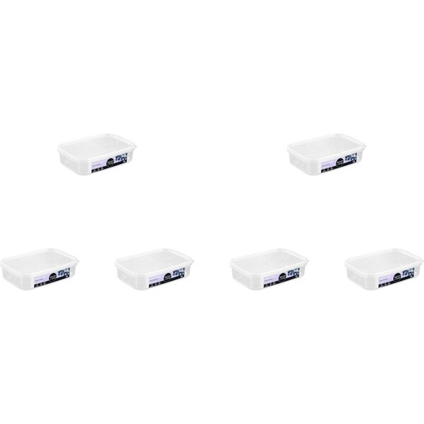 30x Lemon & Lime 1L Rectangle Simple Fresh Food Storage Reusable Container Clear