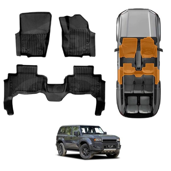 3D Floor Mats for Toyota Prado 250 Series 2024-2025 Heavy Duty All Weather Car Mats Carpet Liner Set