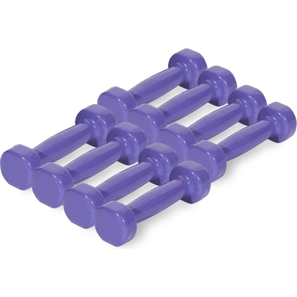 Bodyworx 8PK Vinyl Dipped Weighted Dumbbell 0.5kg Home Gym Workout Set