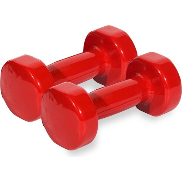 2PK Bodyworx Vinyl Dipped Weighted Dumbbell 3kg Home Gym Workout Set
