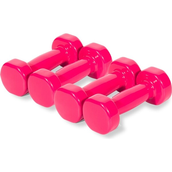 4PK BodyworxVinyl Dipped Weighted Dumbbell 1kg Home Gym Workout Set