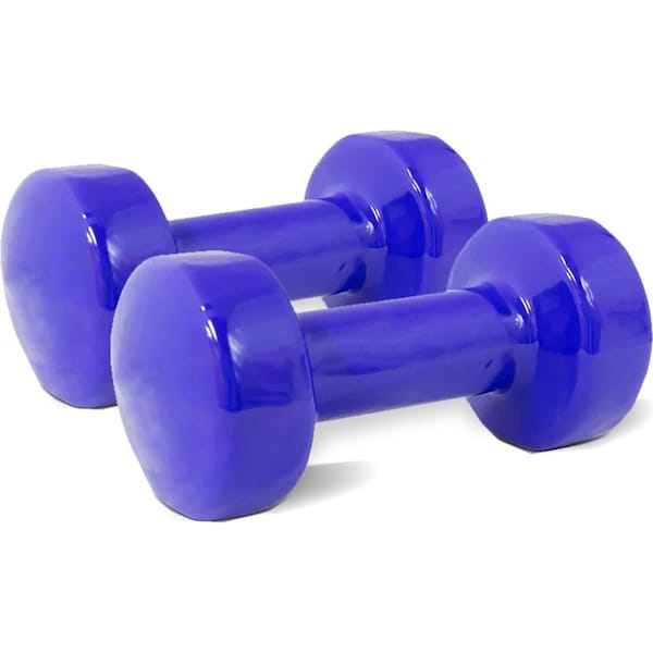2PK Bodyworx Vinyl Dipped Weighted Dumbbell 4kg Home Gym Workout Set