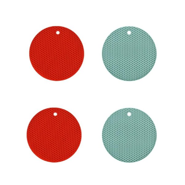 4 Pcs Silicone Multi Purpose Kitchen Heat Pad Insulation Mat