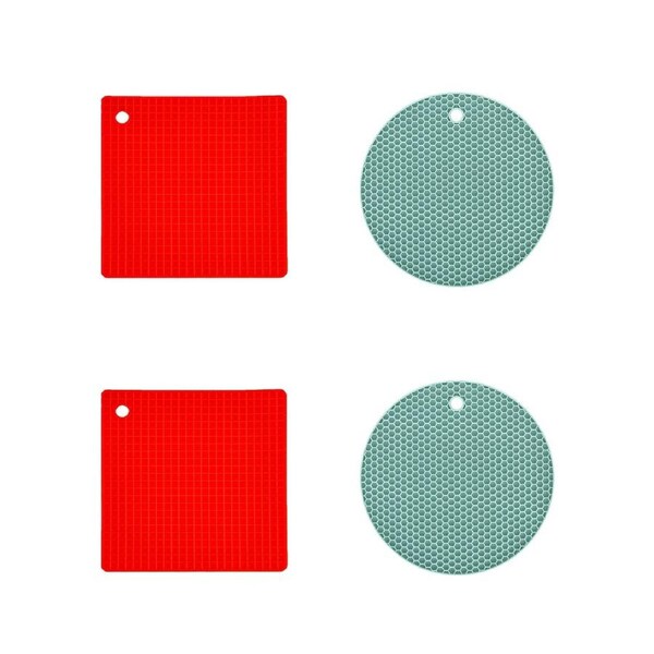 4 Pcs Silicone Multi Purpose Kitchen Heat Pad Insulation Mat