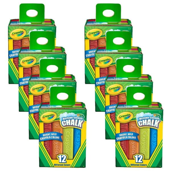 96pc Crayola Washable Coloured Sidewalk Chalk Drawing Art/Craft Draw Kids 4y+