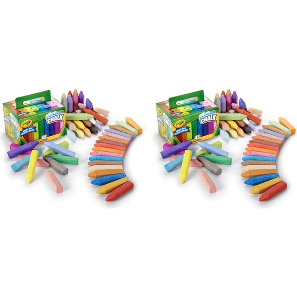 96pc Crayola Washable Sidewalk Coloured Non Toxic Chalk Sticks Kids/Children 3y