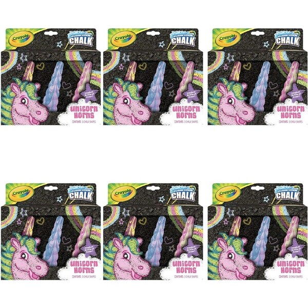 18pc Crayola Kids/Child Creative Unicorn Sidewalk Chalk Rainbow Assorted 36m+