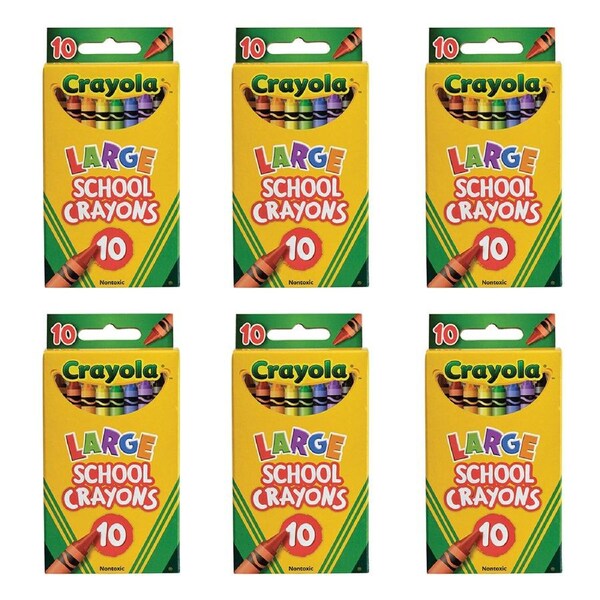 60pc Crayola Kids/Childrens Creative Large School Drawing Art/Craft Crayons 36m+