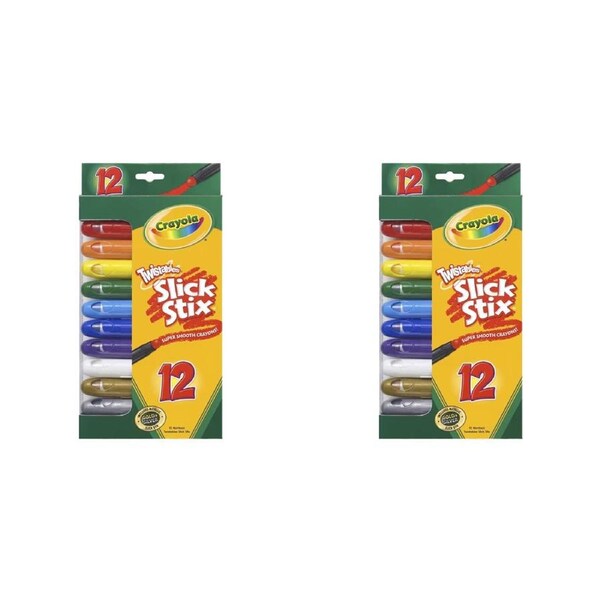 24pc Crayola Twistables Slick Stix Gel Kids Art/Craft Colouring/Drawing Crayons