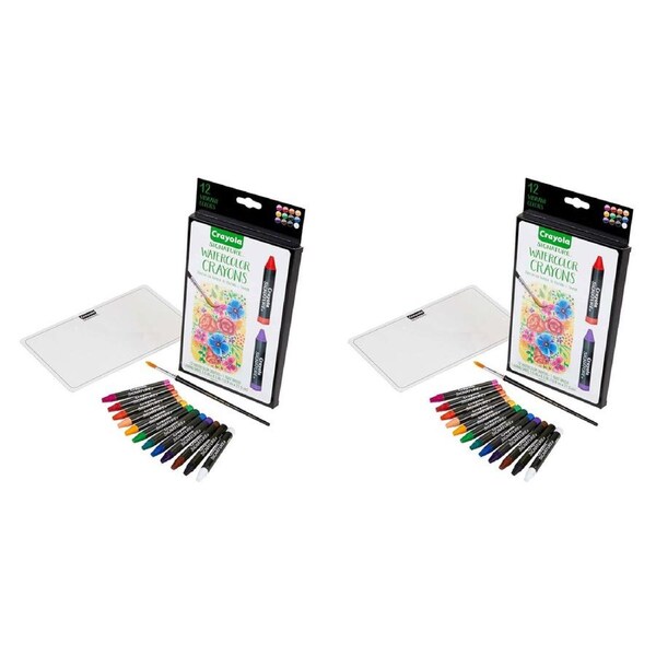 24pc Crayola Signature Non-Toxic Premium Watercolor Crayons w/ Brush For 14+