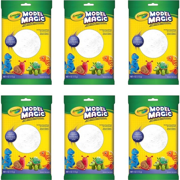 6x Crayola Kids/Child Creative Model/Modeling Magic Squishy 113gms White 36m+