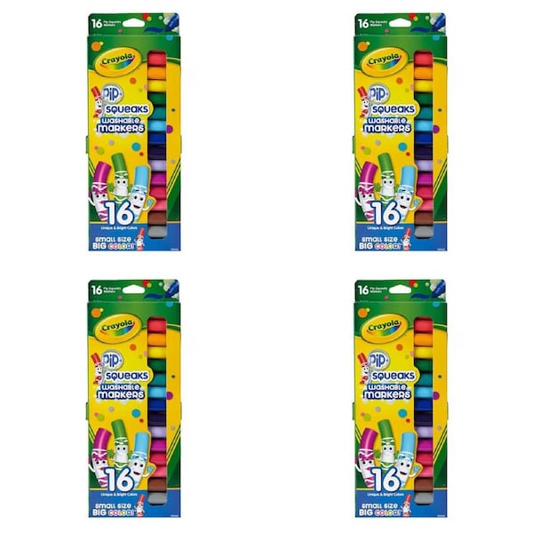 64pc Crayola Kids/Childrens Creative Pipsqueaks Washable Colouring Markers 36m+