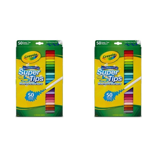 100pc Crayola Supertip Washable Markers Kids/Children Art/Craft Drawing Pens 3y+