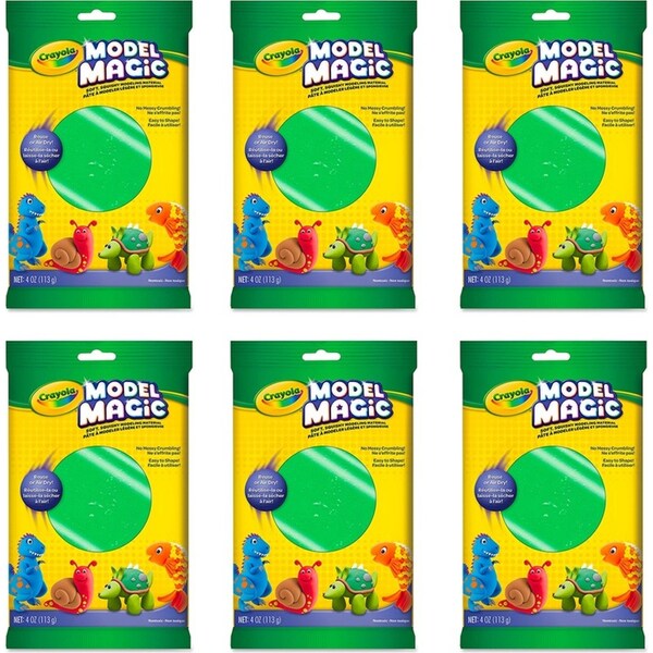 6x Crayola Kids/Child Creative Model Magic Squishy Modeling Material 113gms GRN