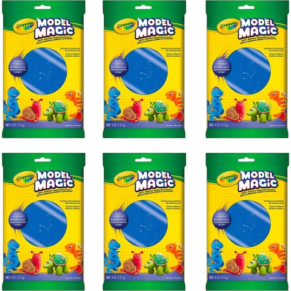 6x Crayola Kids/Child Creative Model Magic Squishy Modeling Material 113gms BLU
