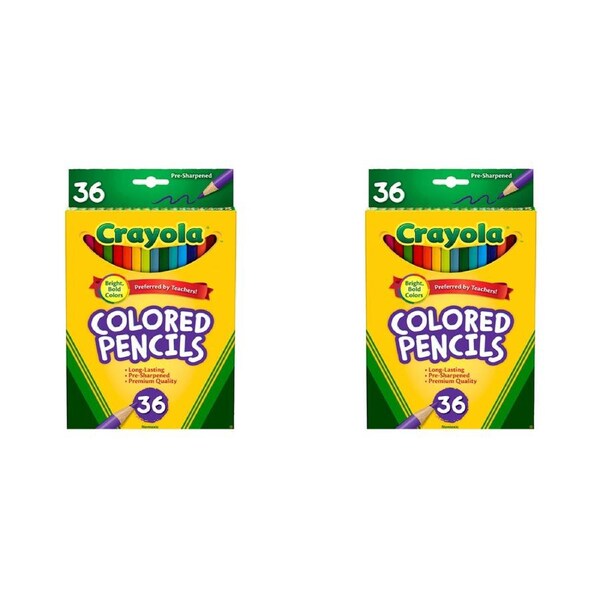 72pc Crayola Kids/Childrens Creative Full Size Art/Craft Colored/Drawing Pencils