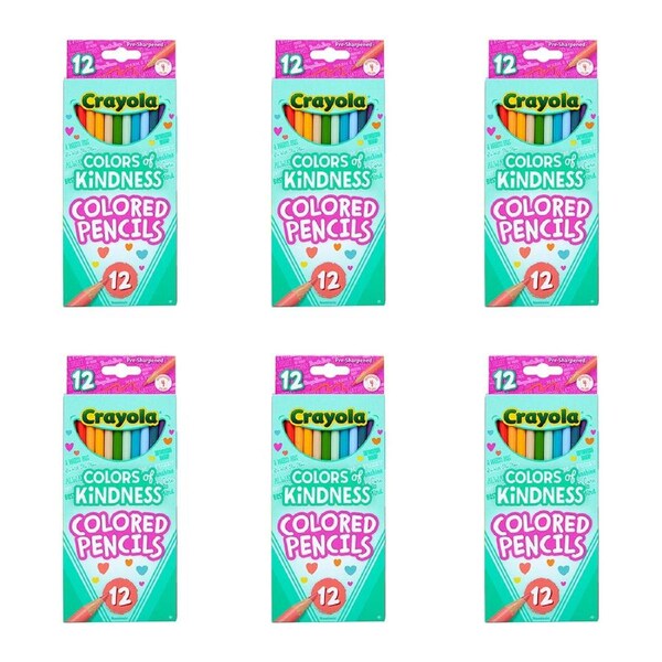 72pc Crayola Kids/Childrens Creative Art Colours Of Kindness Colored Pencils