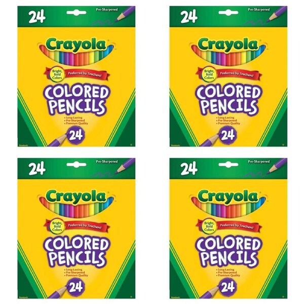 96pc Crayola Pre-Sharpened Coloured Pencils Kids/Children Drawing Art/Craft 6y+