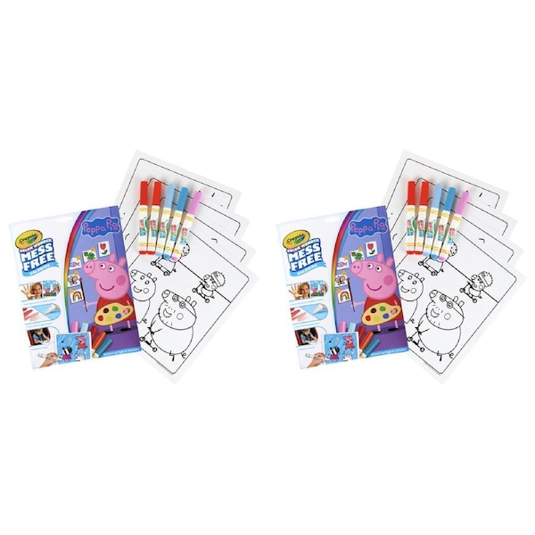 46pc Crayola Peppa Pig Colour Wonder Pages/Markers Drawing Art Kids/Children 3y+