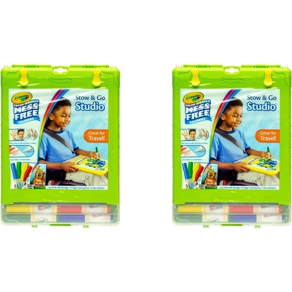 2x Crayola Colour Wonder Stow & Go Studio Art Supplies Set Kids/Children 3y+