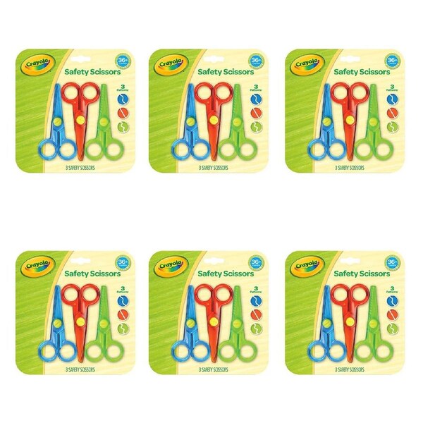18pc Crayola My First Safety Plastic Cutting Scissors Craft Kids/Children 36m+