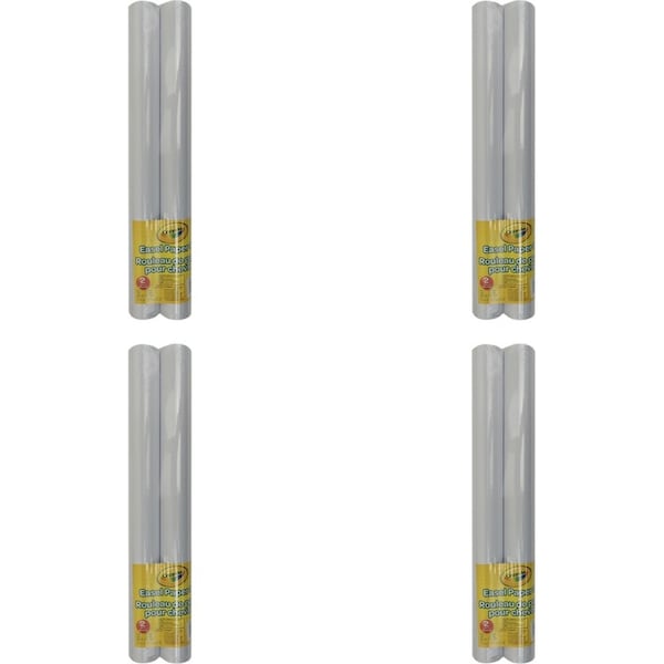 4x Crayola Kids/Childrens Creative Easel Drawing Refill White Paper Rolls 36m+