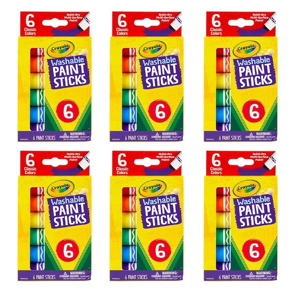 36pc Crayola Kids/Childrens Creative Art Washable Coloured Paint Pen/Sticks 36m+