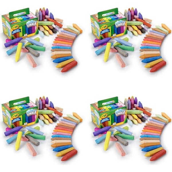 192pc Crayola Washable Sidewalk Coloured Non Toxic Chalk Sticks Kids/Children 3y