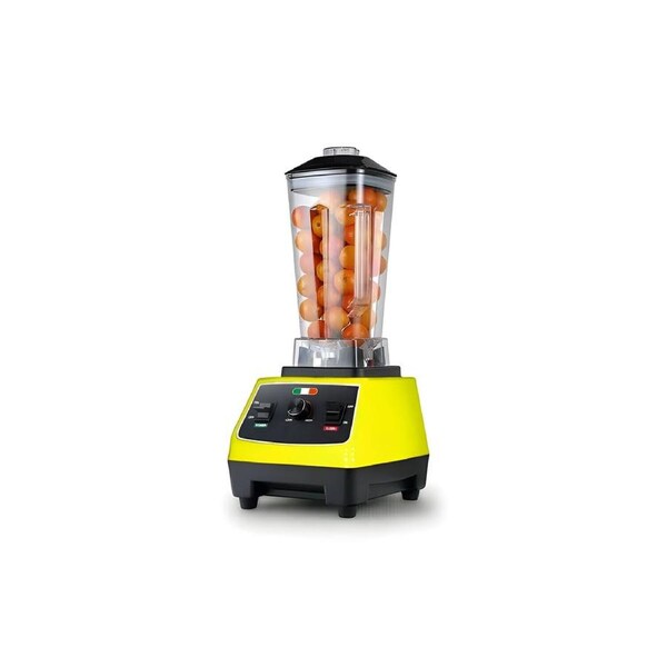 Vintage 2200W 2L Commercial Blender Grinder Juicer Mixer - Stylish Italian Design, Unbreakable Jar, 2 Modes, Adjustable Intensity, Yellow