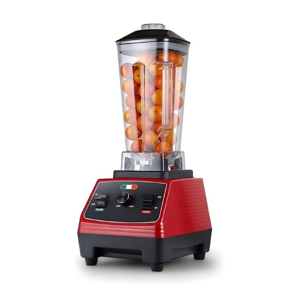 Vintage 2200W 2L Commercial Blender Grinder Juicer Mixer - Stylish Italian Design, Unbreakable Jar, 2 Modes, Adjustable Intensity, Red