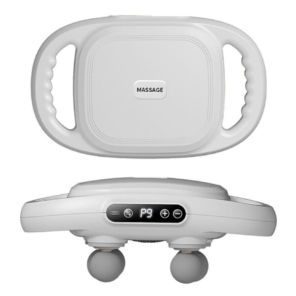 6-Head Deep Tissue Massage Gun, Electric Percussion Massager with 9 Levels & 9 Modes - White