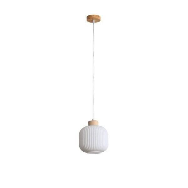 Bolli Real Timber And Opal Glass Pendant