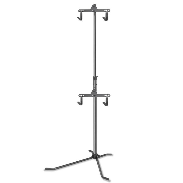 CyclingDeal 2 Bike Bicycle Vertical Hanger Parking Rack Gravity Floor Storage Stand for Garages or Apartments