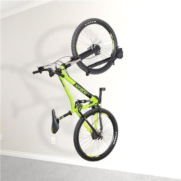 CyclingDeal Bike Wall Mount Rack - Vertical Adjustable Foldable Parking Rack - for 20"-29" MTB 700C Road Bikes Home Garage Storage Max Tire Width 2.4"