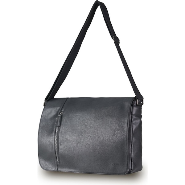 Tosca Vegan Leather Satchel Mens Fashion/Travel Work/School Shoulder Bag BLK