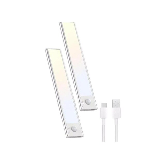 Litogo [2PK] Under Cabinet Kitchen Lights LED, USB Rechargeable Motion Sensor