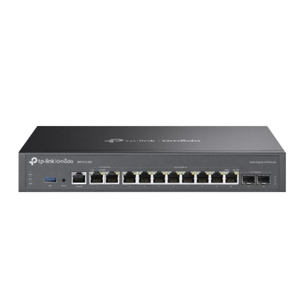 TP-Link ER7412-M2 Omada Multi-Gigabit VPN Router, Quad-core CPU, 2x2.5Gbps RJ45, 10x Gigabit WLAN/LAN Ports(2x SFP), 1x USB3.0, MultiWAN Load Balance