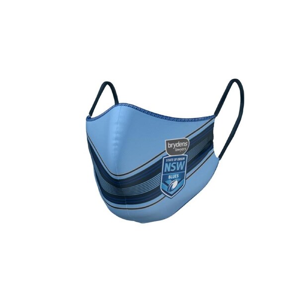 NRL Face Mask - NSW - Reversible - Washable - Adult Small