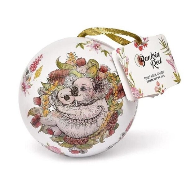 Banksia Red Rock Candy Bauble - Australian Christmas Koala
