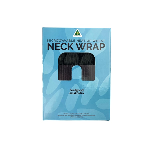 Feelgood Australia Microwavable Heat Neck Wrap Charcoal each