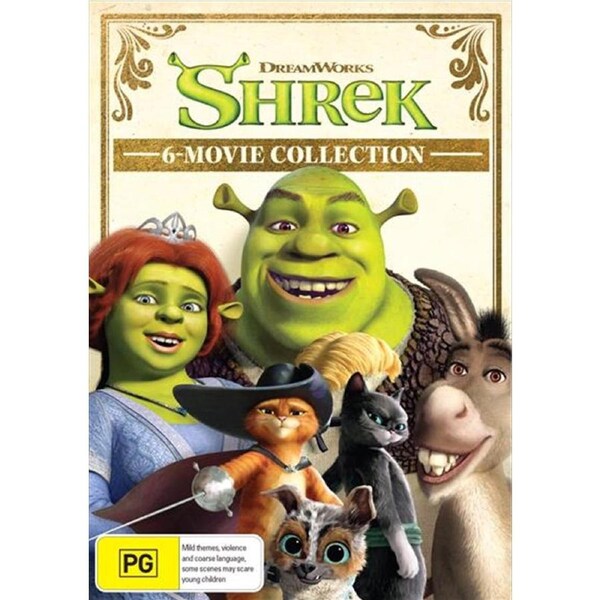 Shrek / Shrek 2 / Shrek The Third / Shrek Forever After / Puss In Boots / Puss In Boots - The Last W DVD