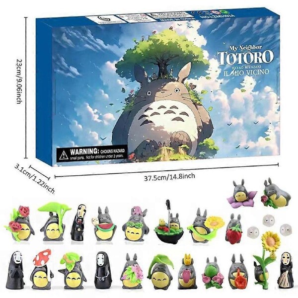 Totoro Figures Christmas Advent Calendar 24 Days Xmas Countdown Blind Box Christmas Surprise Gift