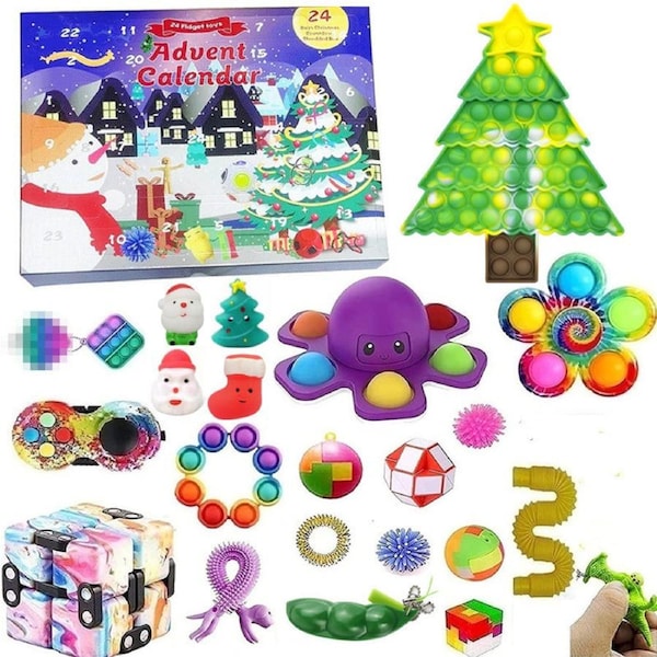 Christmas Advent Calendar 2024 Toys 24 Days Christmas Countdown Calendar Kids Gifts - Christmas Tree