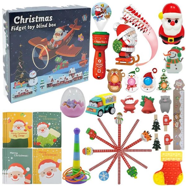 Christmas Gift Children's Party Classroom Exchange DIY Ruler Pencil Christmas Stationery Set