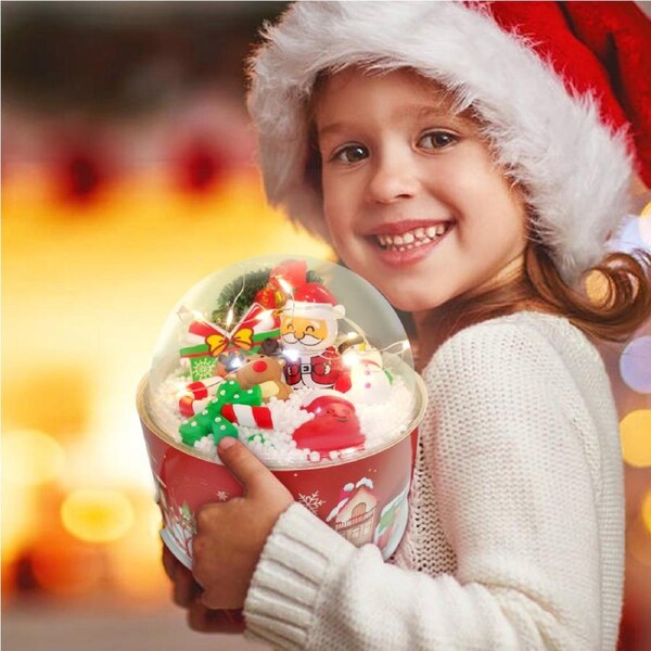 Christmas DIY micro landscape ornaments luminous clockwork gift decompression squeeze fun doll toys