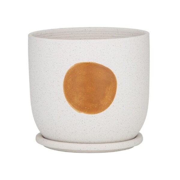 Rogue Rocio Ceramic Pot 19cm Orange/White