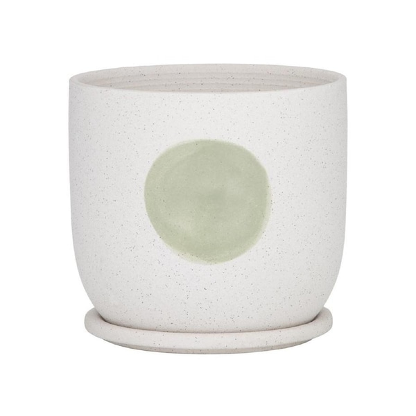 Rogue Rocio Ceramic Pot 19cm Green/White