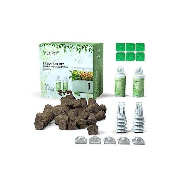 LetPot 77 Pcs Seed Pod Square Sponge Kit for Hydroponics