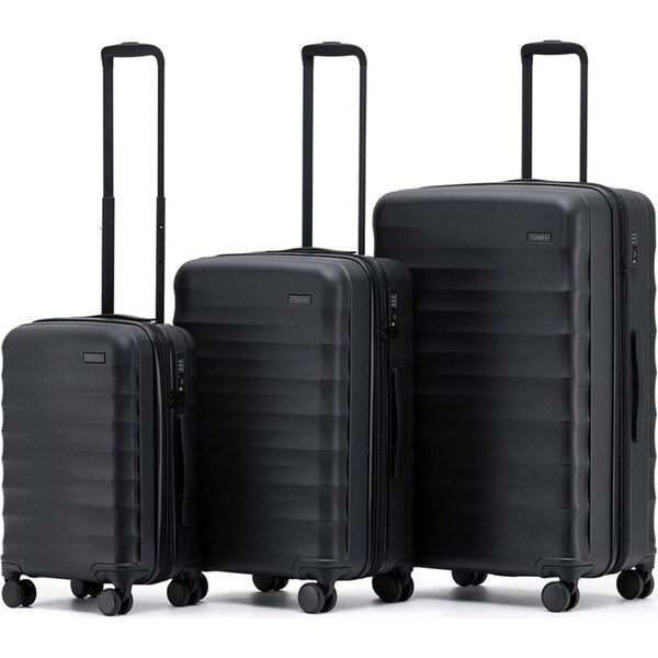 3pc Interstellar Trolley Travel Carry Suitcase Luggage Set 2.0 Black